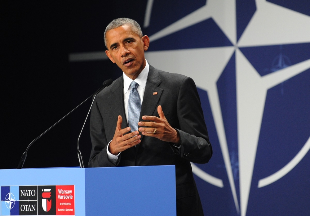 美國總統歐巴馬出席在波蘭召開的北約（NATO）高峰會。  （美聯社）