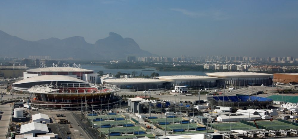 距離2016年的里約奧運僅剩不到一個月，巴西當局正如火如荼的籌備。圖為里約奧林匹克運動公園內的比賽場館。  （湯森路透）
