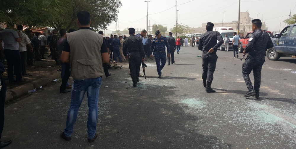 伊拉克首都巴格達遭自殺炸彈攻擊。  （擷取自推特Asifa ‏@StephElzein15）