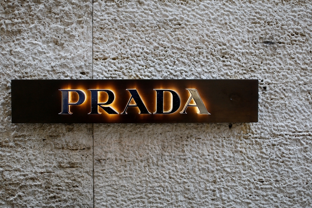 Prada位於米蘭精品店的招牌（湯森路透）