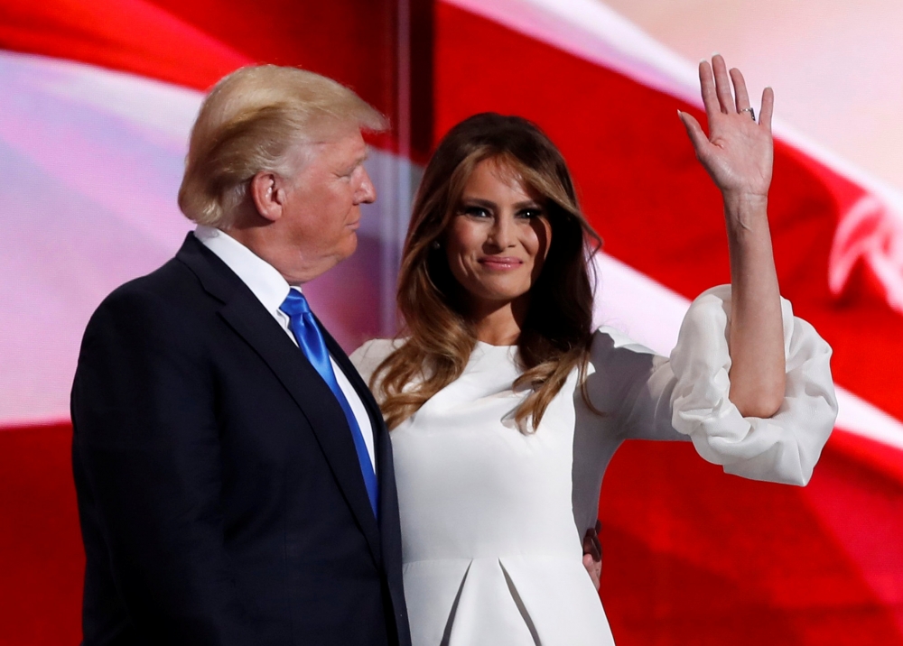 梅蘭妮亞（Melania Trump）日前在共和黨全國大會上為川普站台。（湯森路透）
