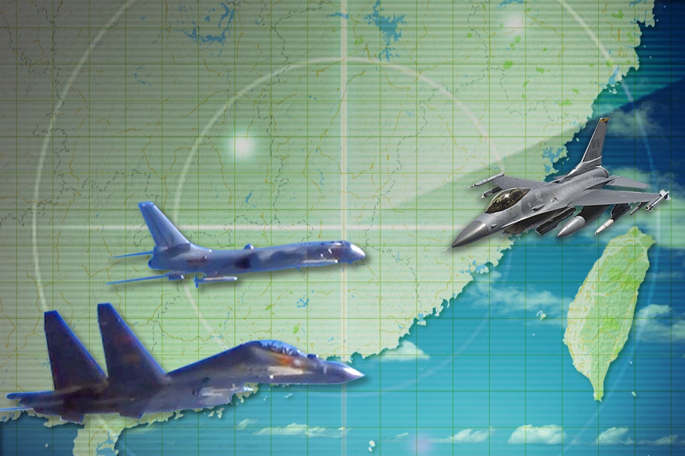 台灣蘭嶼空域12日首度出現台、美、中三方戰機危險遭遇事件，令我方國軍高度戒備緊張。(畫面合成)