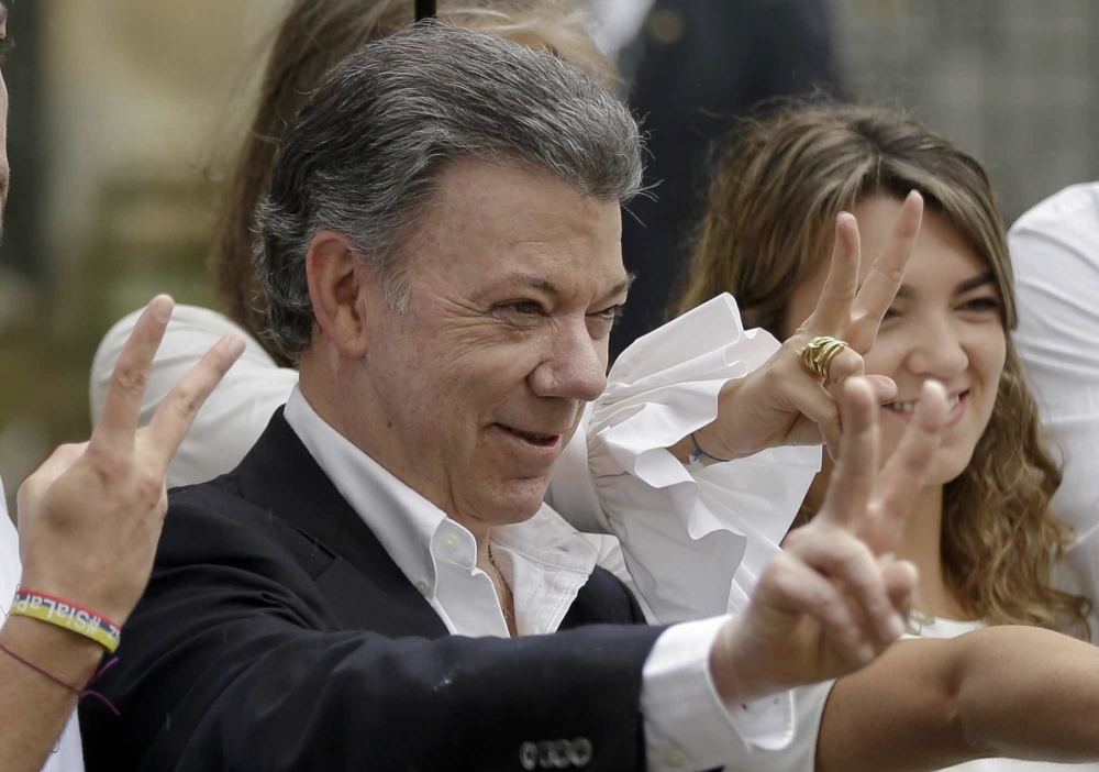 哥倫比亞總統桑托斯（Juan Manuel Santos）。（美聯社）