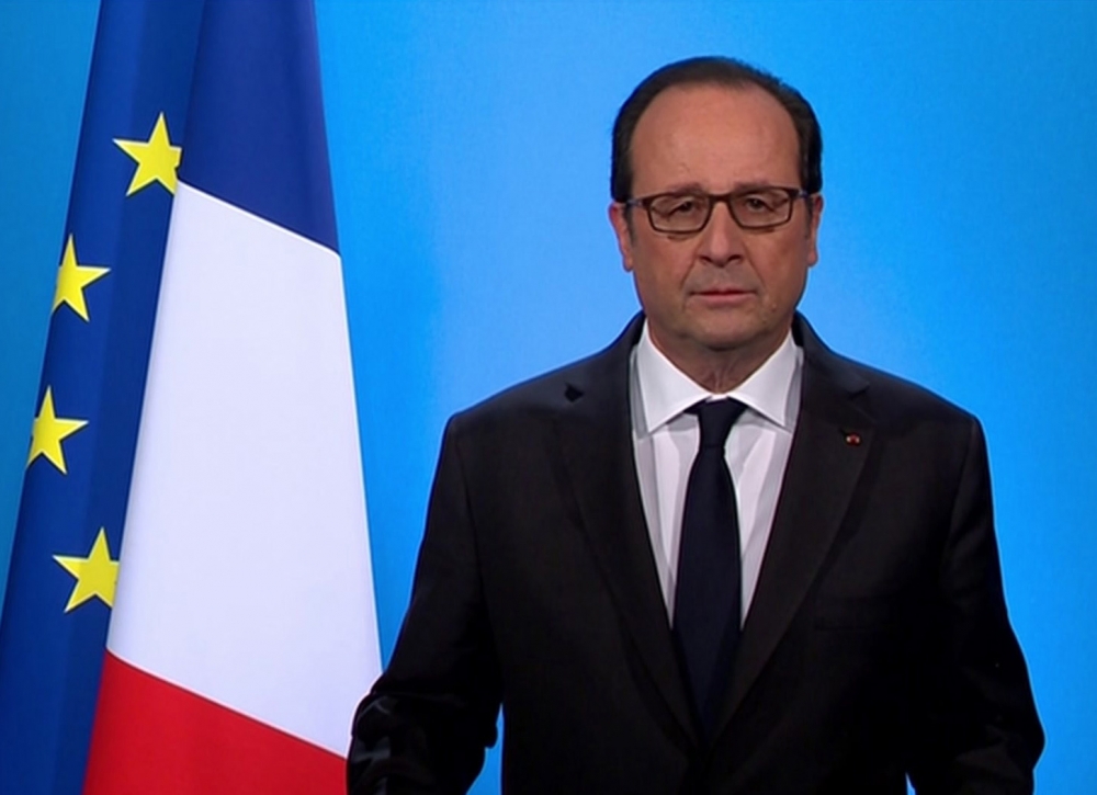 法國總統奧朗德（François Hollande）。（美聯社）