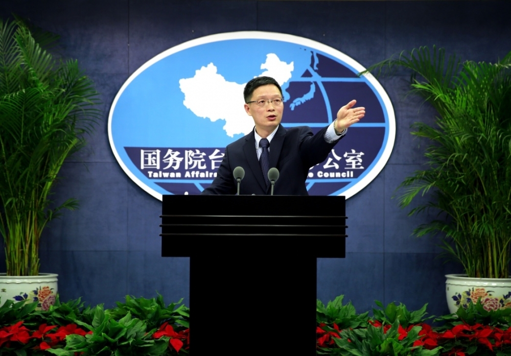 中國國台辦14日上午舉行記者會。發言人安峰山表示，海霸王事件是「食安問題」。（翻攝自網路）