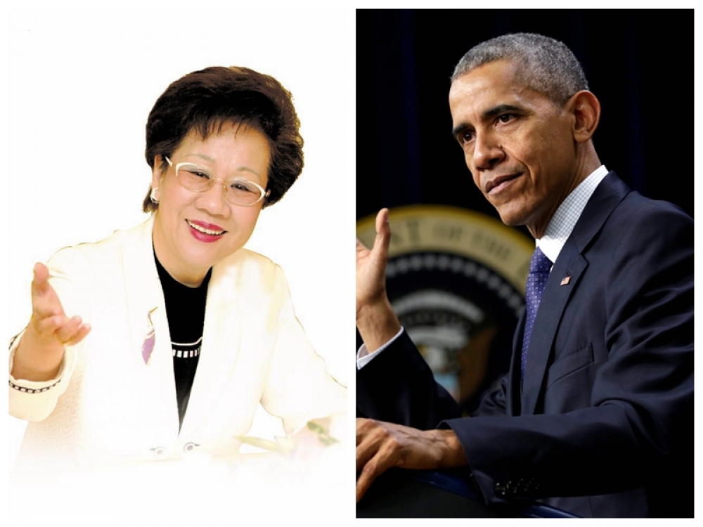 前副總統呂秀蓮18日發表聲明，呼籲全國各界發起「一人一信」運動，向美國及全世界宣示：台灣是主權獨立的國家，絶非「自治實體」！（合成照片／翻攝自呂秀連臉書、湯森路透）