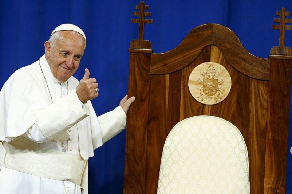 教宗方濟各（Pope Francis）。（湯森路透）