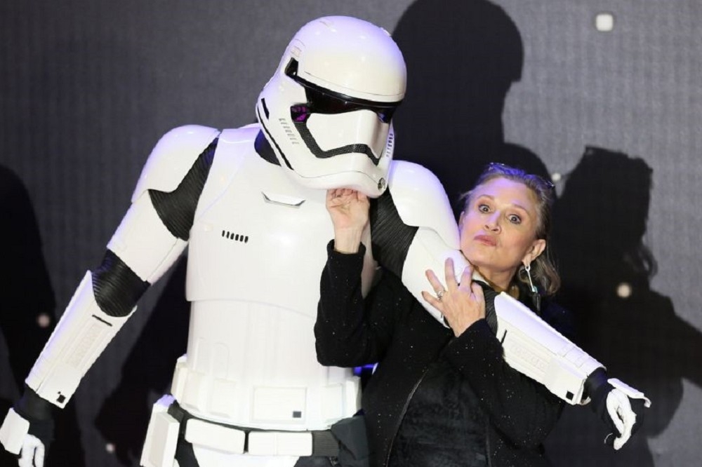 凱莉．費雪去年（2015年）12月16日出席《星際大戰》的宣傳活動。  （湯森路透）
