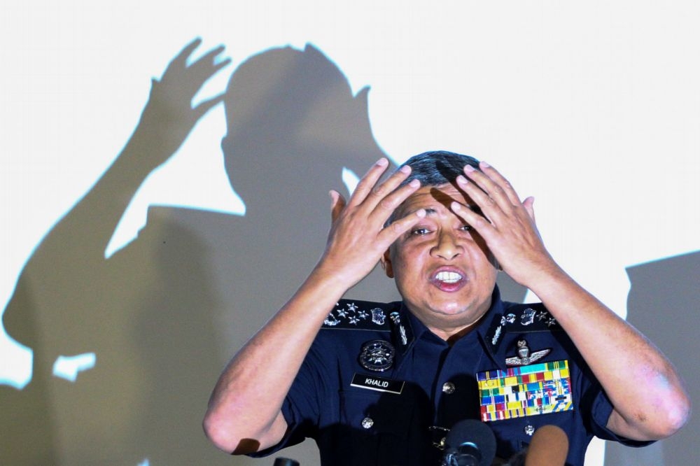 馬來西亞總警長丹斯里卡立22日記者會說明兇手殺害金正男過程。（湯森路透）