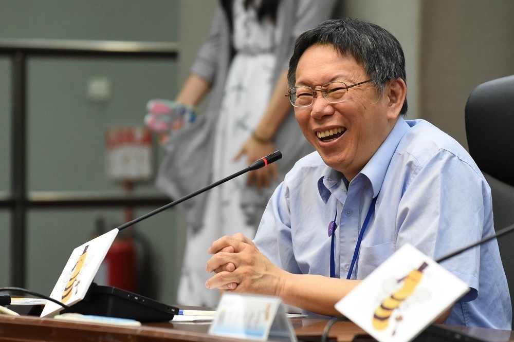 台北市長柯文哲16日上午出席暑期市政體驗營活動，現場也開放高中生發問。（資料照片）