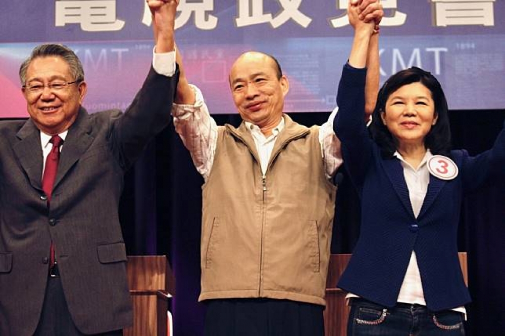 國民黨高雄市長參選人初選出爐，由韓國瑜奪得民調第一。（資料照片）