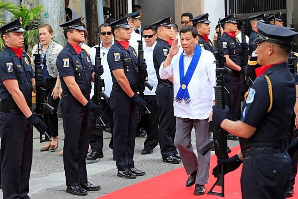 菲律賓總統杜特蒂。（湯森路透）
