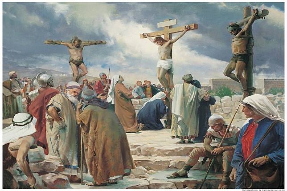 耶穌接受釘刑時，旁邊環繞一群婦女。（圖片取自網路）