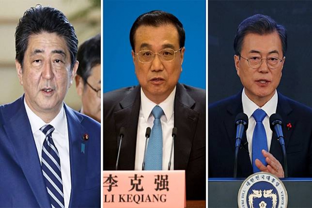 中日韓三國領導人會議預計於5月初舉行。（翻攝自推特）