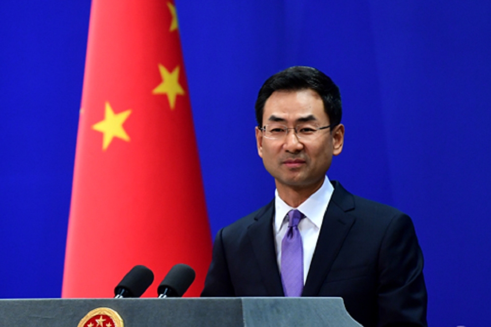 中國外交部發言人耿爽表示，籲請他國尊重一中原則。（圖片取自中國外交部）