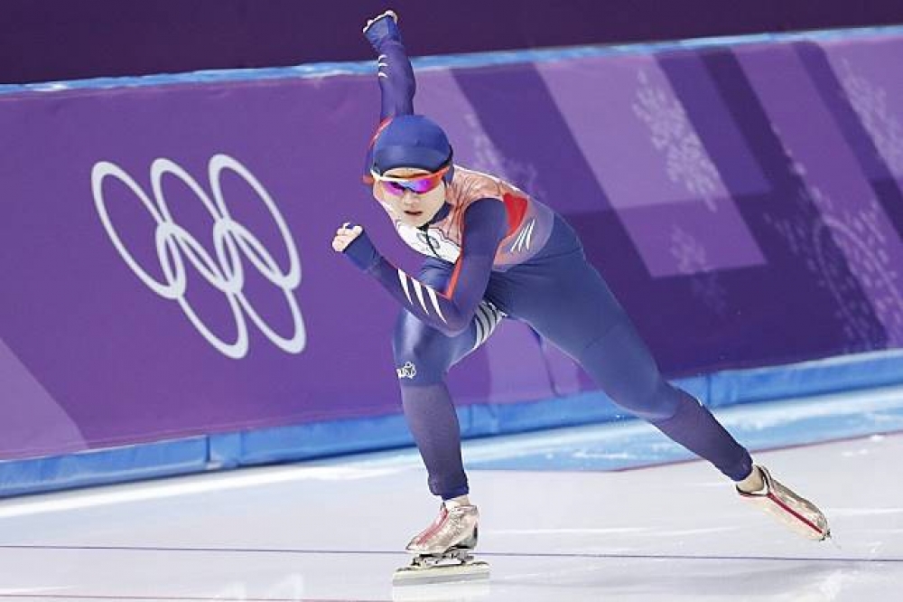 平昌奧運女子1000公尺競速滑冰賽事中，台灣好手黃郁婷以1分16秒44完賽。雖無緣獎牌，但也奮力滑進20名內。（湯森路透）