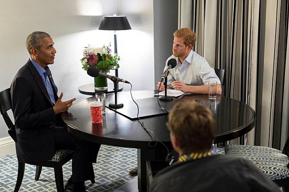 英國哈利王子邀請美國前總統歐巴馬上廣播節目。