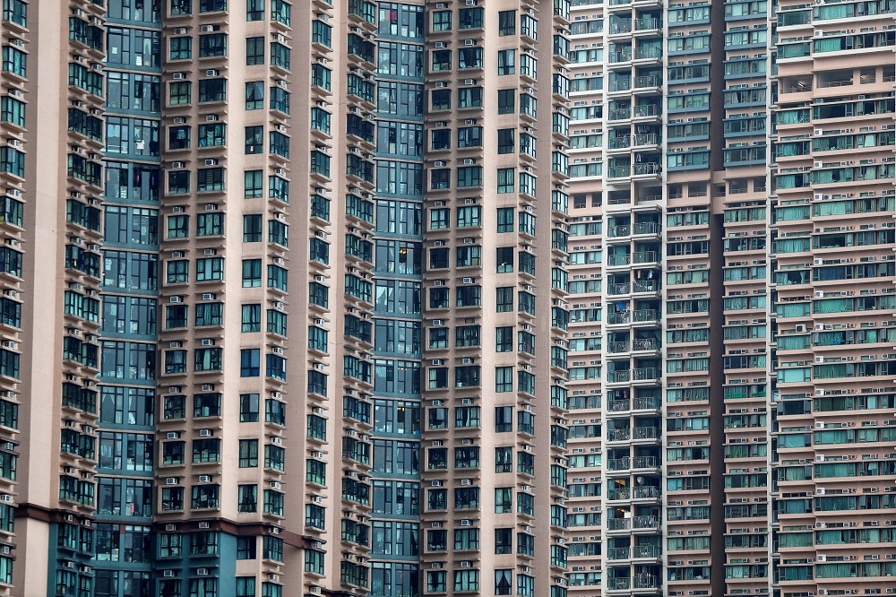 香港高樓層私人住宅。（湯森路透）