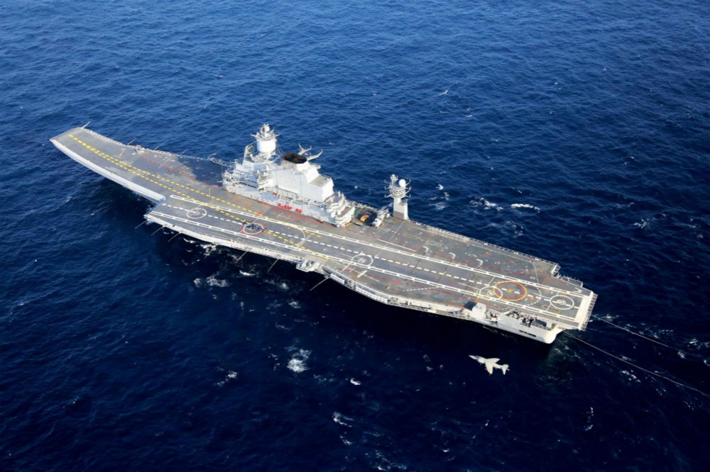印度唯一現役的航空母艦「超日王號」。（圖片取自印度海軍）