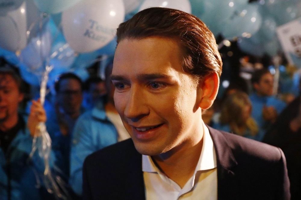 奧地利保守派新星、現年31歲的外交部長庫爾茨，有望成為全歐盟最年輕的總理。（湯森路透）
