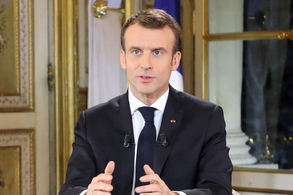 法國總統馬卡洪（Emmanuel Macron）執政，終在10日透過電視演說回應「黃背心運動」。 （湯森路透）