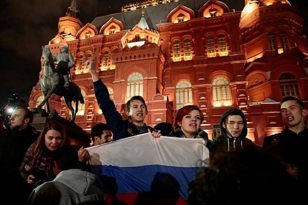 俄羅斯反對派領袖納瓦尼的支持者，7日在俄國各地發起反普丁抗議集會，逾260人遭警方逮捕。（湯森路透）