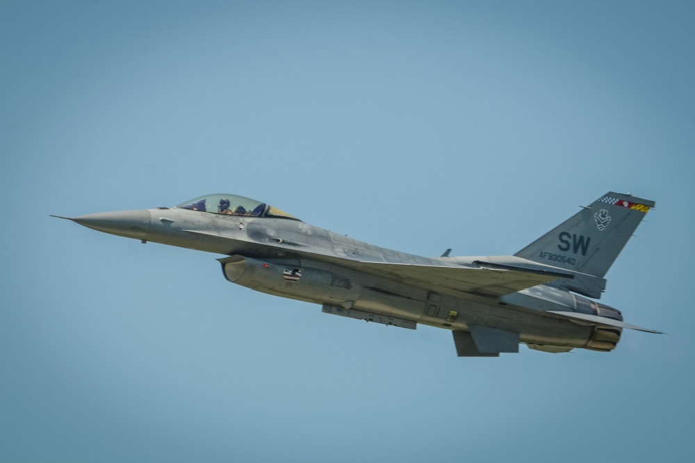 隸屬於美國空軍F-16V展示中隊下的現役F-16V戰機。（圖片取自美軍DVIDS系統）