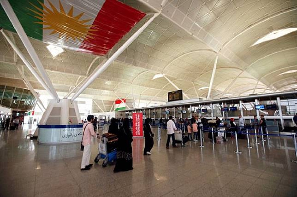 庫德自治區的艾比勒國際機場，伊拉克下令封鎖國際航班的名單之一。（湯森路透）