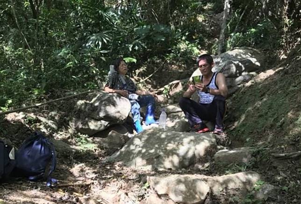 66歲陸籍王姓遊客25日在太魯閣國家公園砂卡礑步道失蹤，隔天26日下午在大禮部落尋獲。（花蓮縣消防局提供）