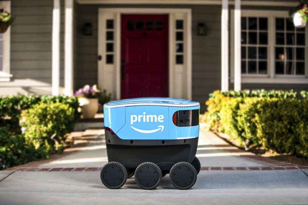 亞馬遜推出「Amazon Scout」機器人送貨服務。（美聯社）