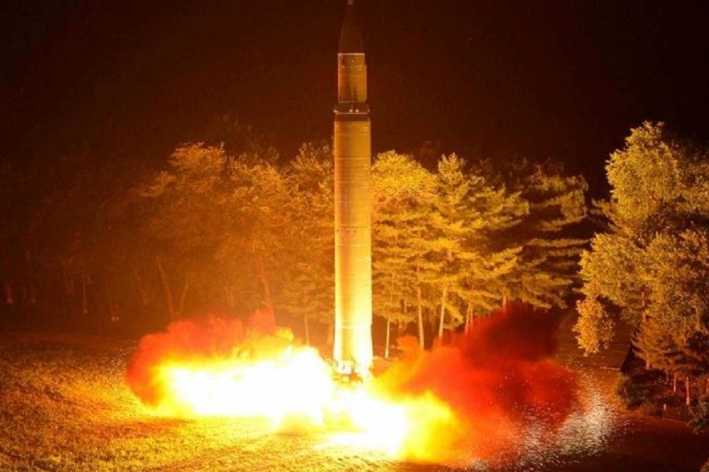 北韓火星14號飛彈。（湯森路透）