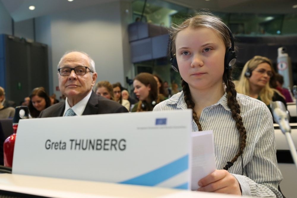瑞典16歲女孩童貝芮14日獲諾貝爾和平獎提名。（湯森路透）