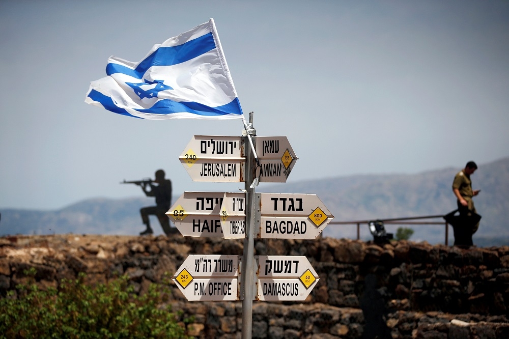 以色列士兵在戈蘭高地（Golan Heights）巡邏。（湯森路透）