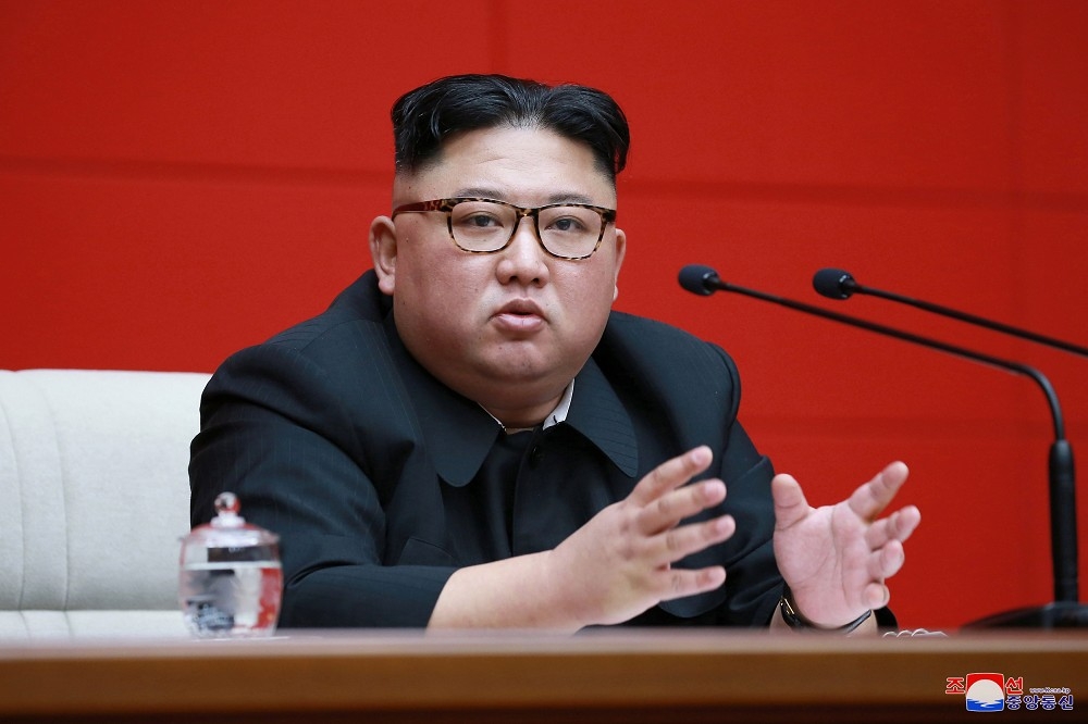 11日北韓領導人金正恩參加朝鮮勞動黨第七屆中央委員會第四次全體會議。（湯森路透）