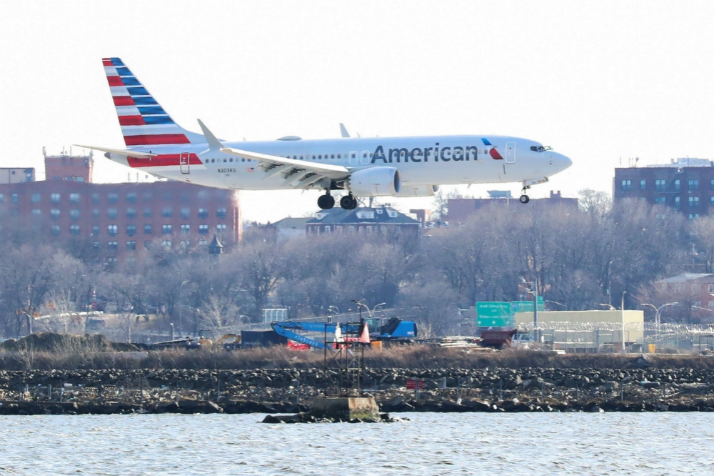 美國航空旗下現役737 MAX8型客機。（湯森路透）