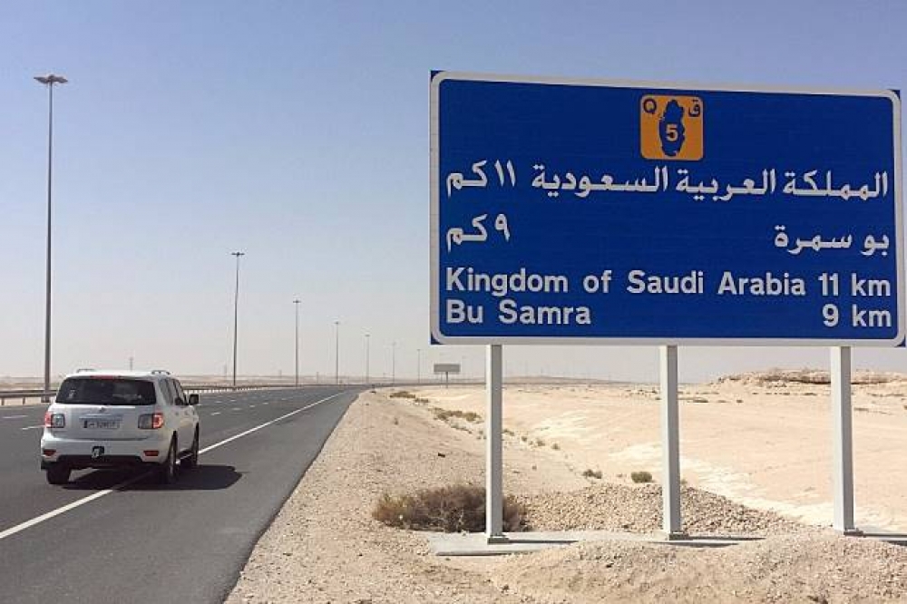 卡達與沙烏地阿拉伯的邊界。（湯森路透）