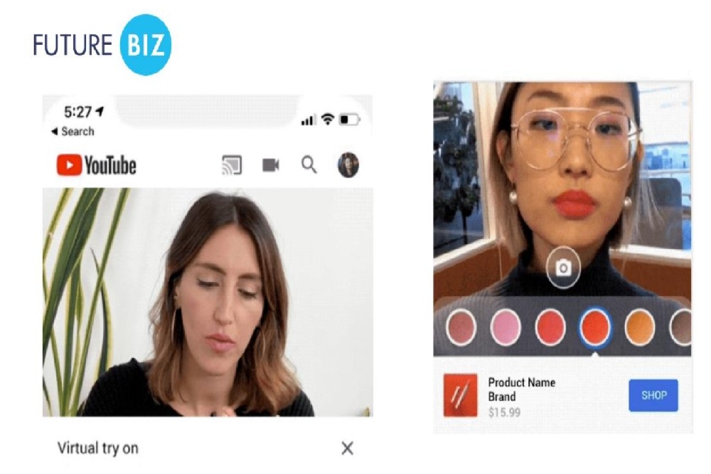 Google提出將擴增實境與美妝測試結合的新功能。（翻攝自@mailify_de）