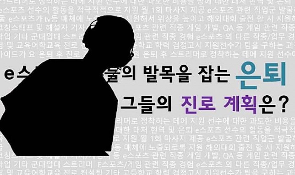 協會對職業選手的問卷調查(圖片取自Naver)