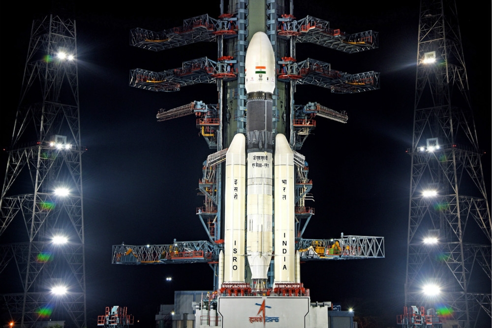 印度「月船二號」探測器昨日在最後一刻中止發射。（圖片取自ISRO）