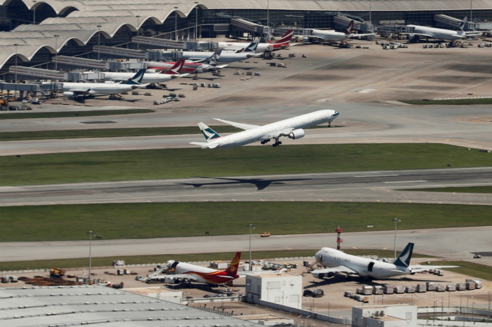 全球重要航空樞紐和轉運點之一的香港國際機場。（湯森路透）