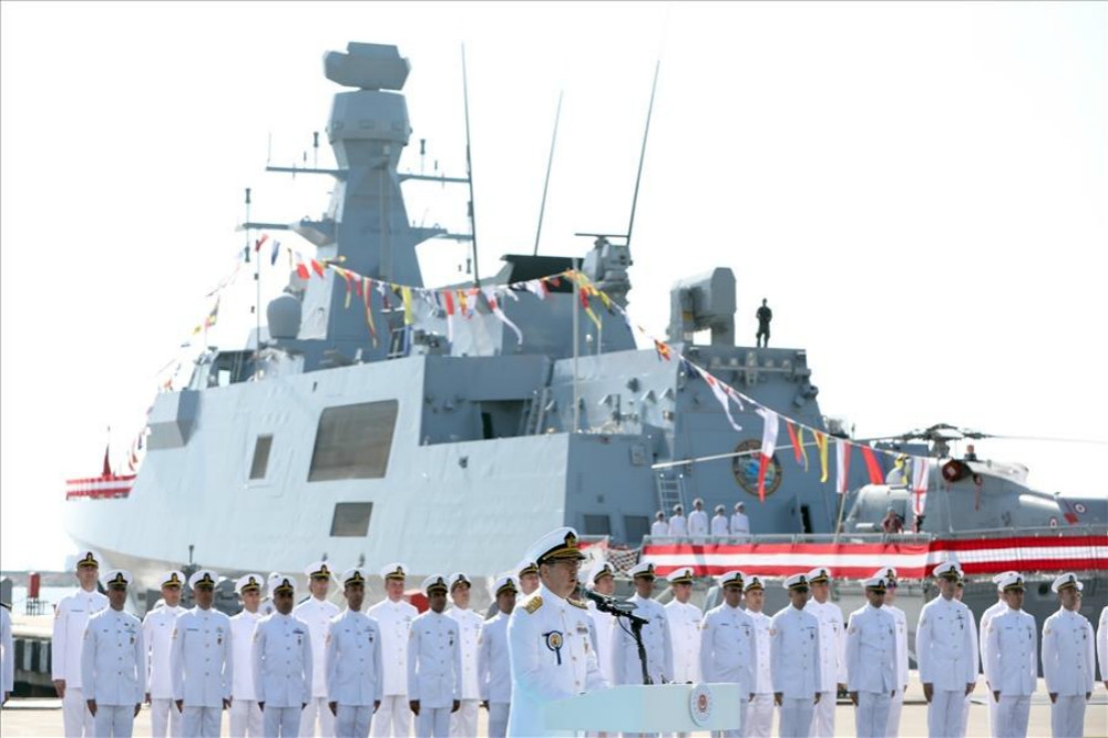 土耳其自製護衛艦「克納樂號」正式服役成軍。（圖片取自土耳其國防部）