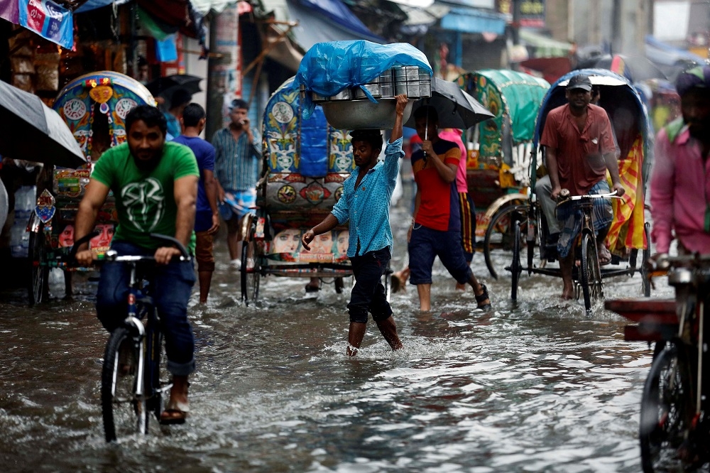 最新氣候研究報告指出，到了2050年，孟加拉將有4500萬人面臨氣候變遷威脅。（湯森路透）