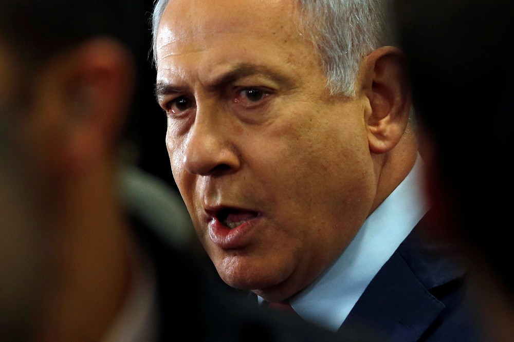 以色列總理納坦雅胡21日因貪汙等罪名遭起訴。（湯森路透）