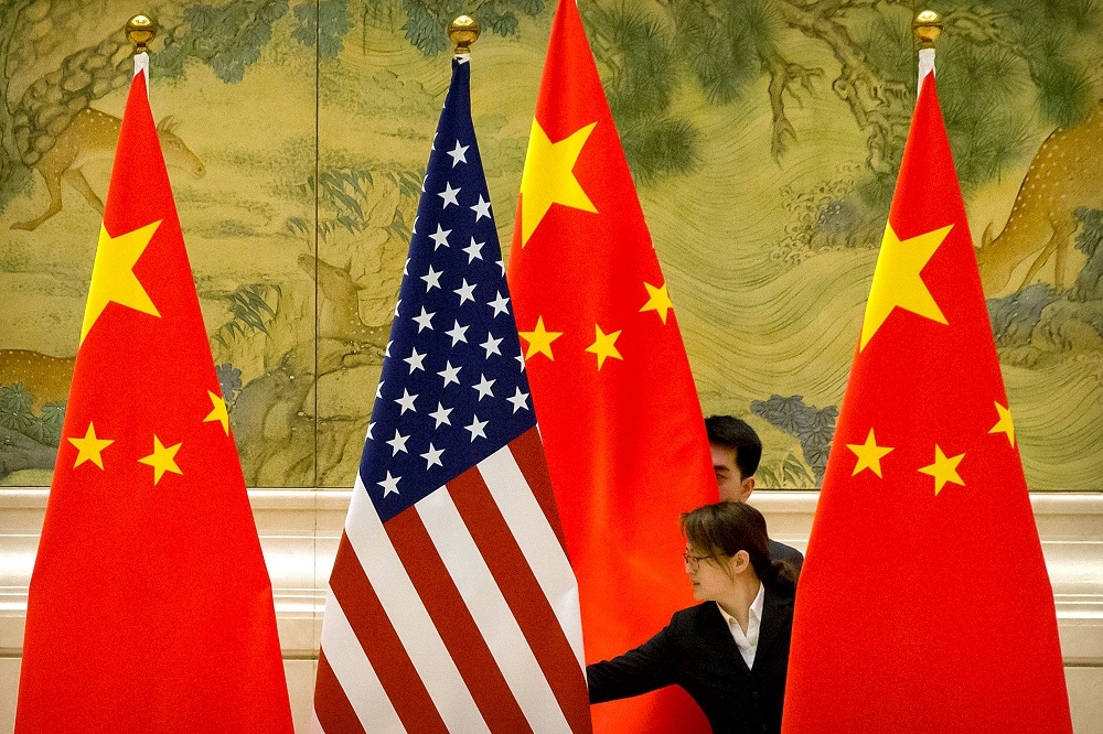 2019年2月，中美代表在北京召開貿易談判。（湯森路透）