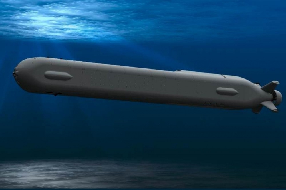 殺人鯨」超大無人潛航機的示意圖。（圖片摘自波音公司）
