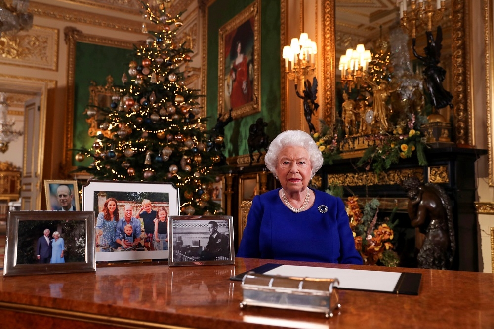 英國女王伊莉莎白二世（Elizabeth II）將於25日發表耶誕文告，但預錄片段已於23日公佈。（湯森路透）