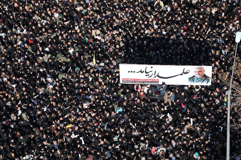 伊朗6日舉行蘇雷曼尼葬禮。（湯森路透）