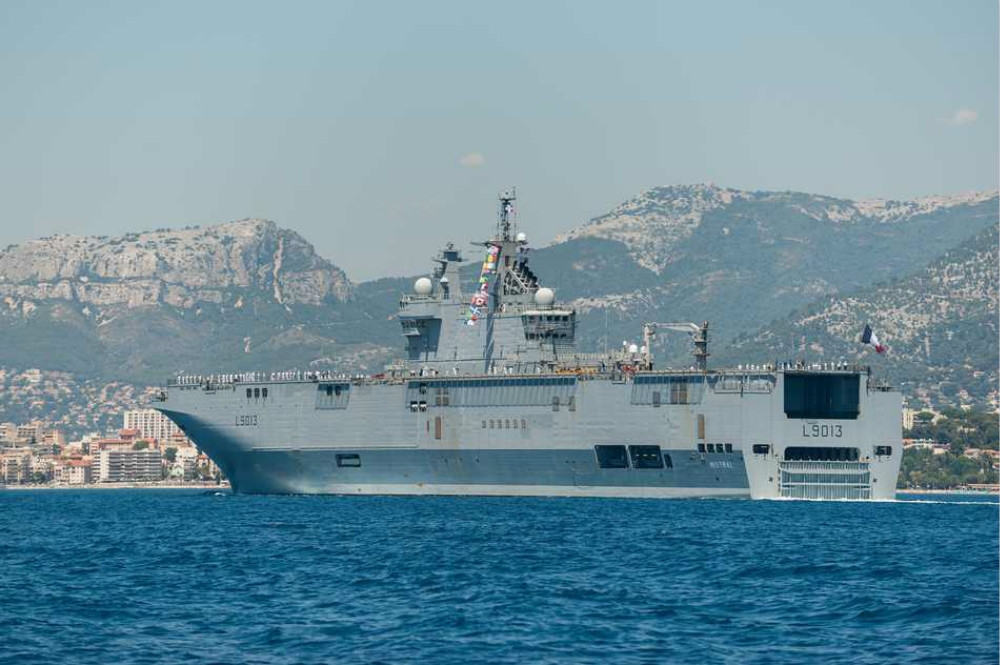 法國現役「西北風號」兩棲突擊艦，將前往印度洋支援海外屬地。（圖片取自法國海軍）