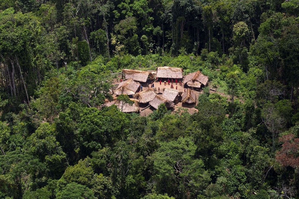 委內瑞拉、巴西邊境周圍的一處「亞諾馬米族」部落。（湯森路透）