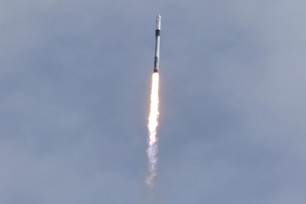 SpaceX的「獵鷹9號」火箭1月升空測試。（湯森路透）